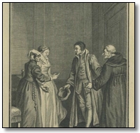 the Grey Friar Introducing his Comrade to The Lady and Her Daughter